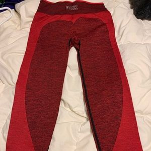 Pink seamless workout leggings